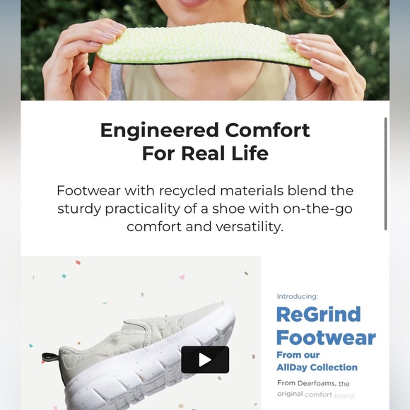 Women’s ReGrind Lightweight Slip-On Energy Return Technology Dearfoams sneakers - Picture 7 of 13